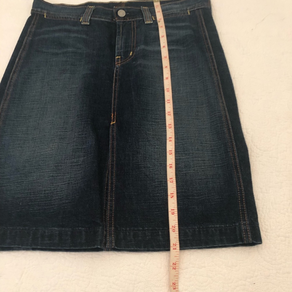 7 for all mankind Denim Split front Skirt - Picture 5 of 6